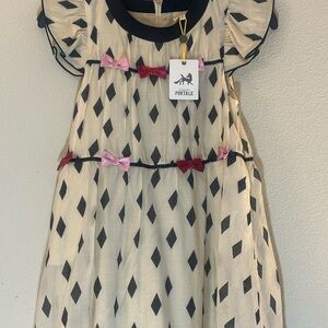 NWT Girls Size 10 Girls Dress with Black and Pink Accents